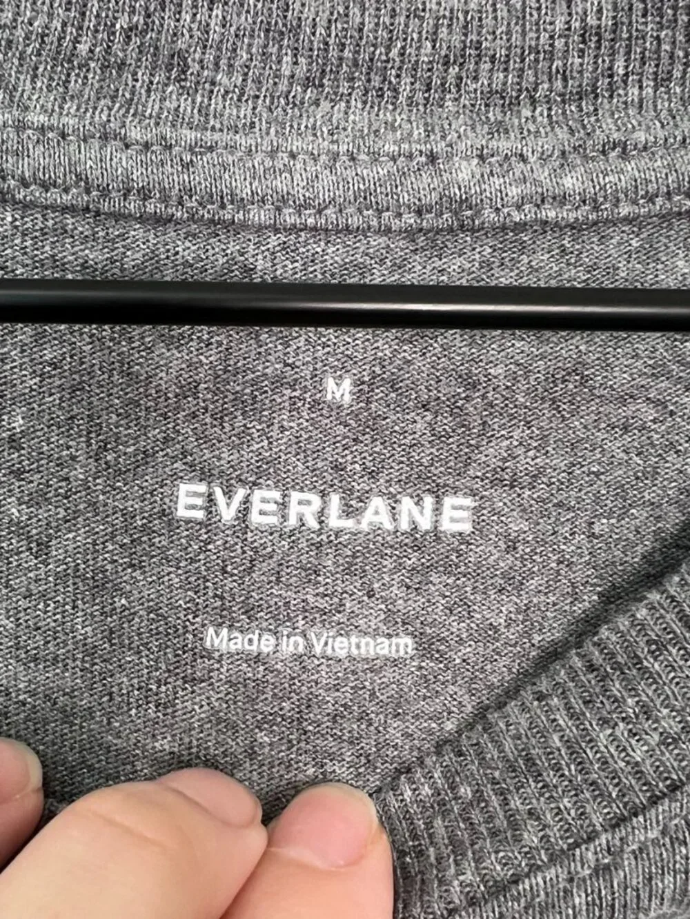 Everlane Men’s Premium Cotton Crew Neck Tee Heathered Gray Size Medium - Picture 4 of 6